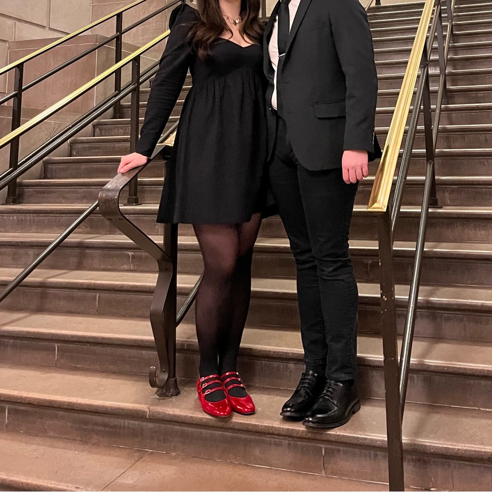 Reformation Black Long Sleeve Dress